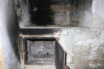 old Russian brick stove