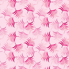 Fototapeta na wymiar Fashionable pattern in small leaves. Deciduous seamless background for textiles, fabrics, covers, wallpapers, printing, gift wrapping and scrapbooking. Raster copy.