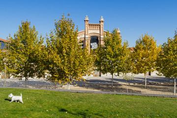 Cultural center called Matadero Madrid, in the Madrid area known as Madrid-rio, next to the Manzanares river