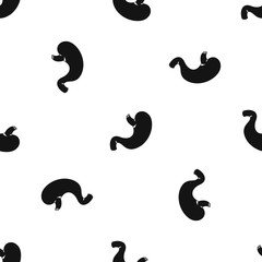 Stomach pattern seamless black