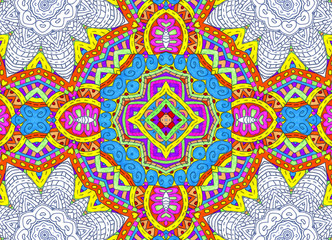 Abstract half-painted outline pattern
