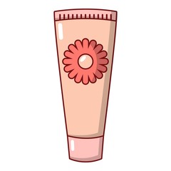 Tube cream icon, cartoon style