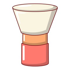 Brush powder icon, cartoon style