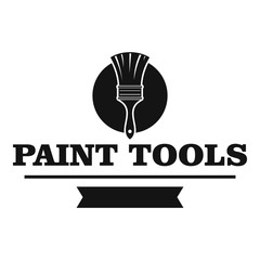 Brush tool logo, simple black style