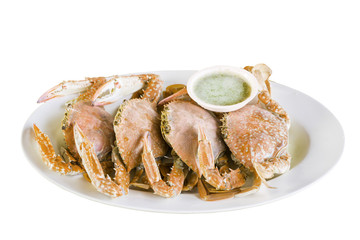 Steamed crabs