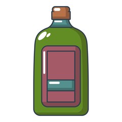 Flat bottle icon, cartoon style