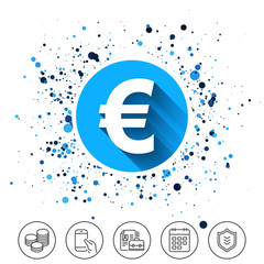 Euro sign icon. EUR currency symbol.