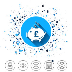 Piggy bank sign icon. Moneybox symbol.
