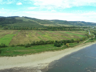 Landscape, Striy River in the Carpathian Mountains