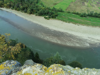 Landscape, Striy River in the Carpathian Mountains