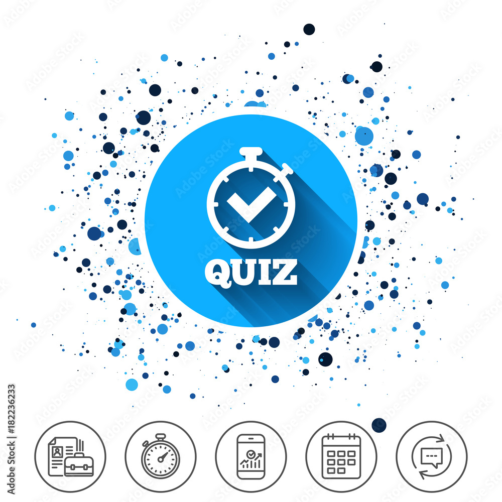 Poster quiz sign icon. questions and answers game.