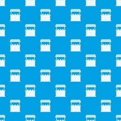 Carnival fair booth pattern seamless blue