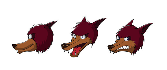 Logo mascot Wolf Dog Head