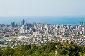 Fototapeta na wymiar Batumi city center, Georgia, view from above