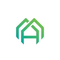 Monogram Letter AM hexa Logo 