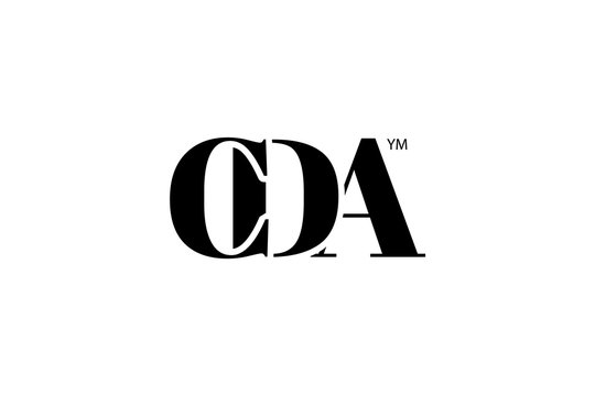 CDA Logo Branding Letter. Vector graphic design. Useful as app icon, alphabet combination, clip-art, and etc.