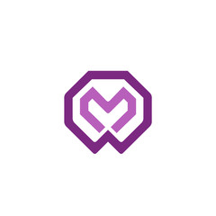 Monogram Letter WM hexa Logo 