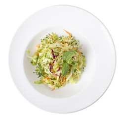 Fresh cabbage and carrot salad.