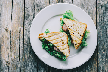 Sandwich On Plate