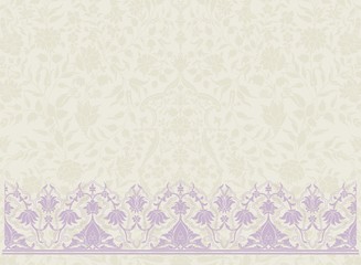 wedding card design, paisley floral pattern , India