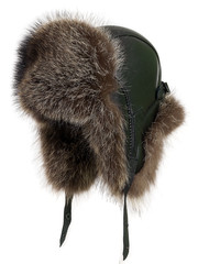 Cap with fur, russian hat, isolated