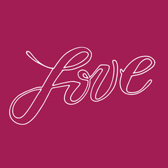 Hand drawn love lettering