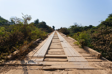 Wooden bridge along Transpantaneira road, Brazil