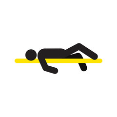 Man lying on bench silhouette icon