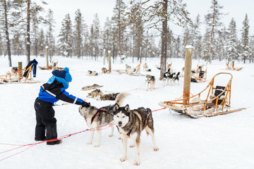 Little girl with husky dog © TravelPhotoBloggers