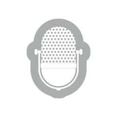Microphone Vector icon, Microphone retro isolated icon
