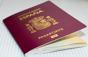  Spanish passport white grid background - Pasaporte espa&ntilde;ol fondo blanco cuadriculado