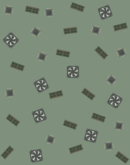 background with computer parts