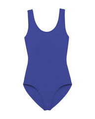 Navy blue woman sport bodysuit isolated white