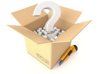 Open box with question mark