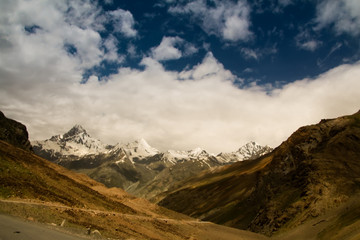 Himalaya mountains valley at ladakh, india, asia