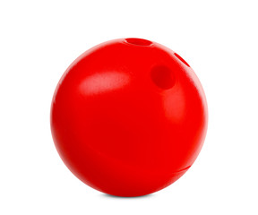 Toy bowling ball on white background