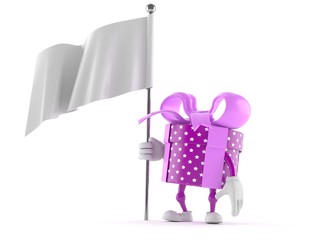Gift character with blank flag