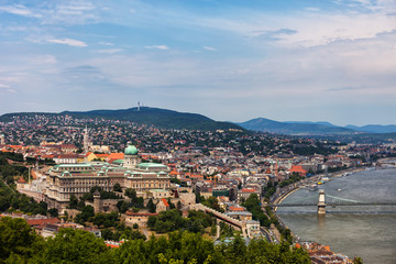Obraz premium Budapest Cityscape With Buda Castle in Hungary