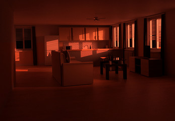 3D rendering of the apartment