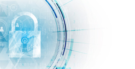 Obraz premium Cyber security and information or network protection. Future technology web services for business and internet project