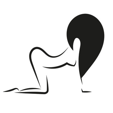 silhouette woman ass