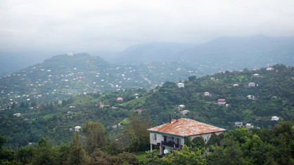 Obraz premium Aerial panoramic view of downtown of Batumi
