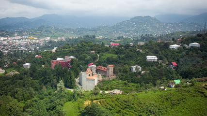 Aerial panoramic view of downtown of Batumi