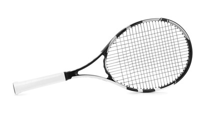 Tennis racket on white background