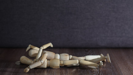 The sleepy sleep together. Modulors. Concept