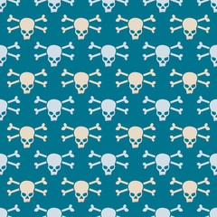 Seamless pattern with skulls for your design