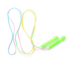 Jumping rope on white background