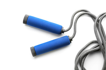 Jumping rope on white background