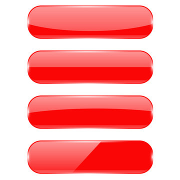 Red oval buttons with reflection