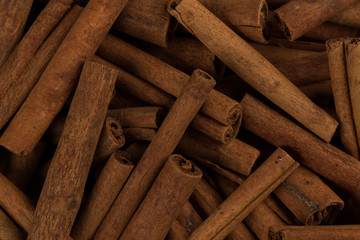 Cinnamon sticks spice closeup